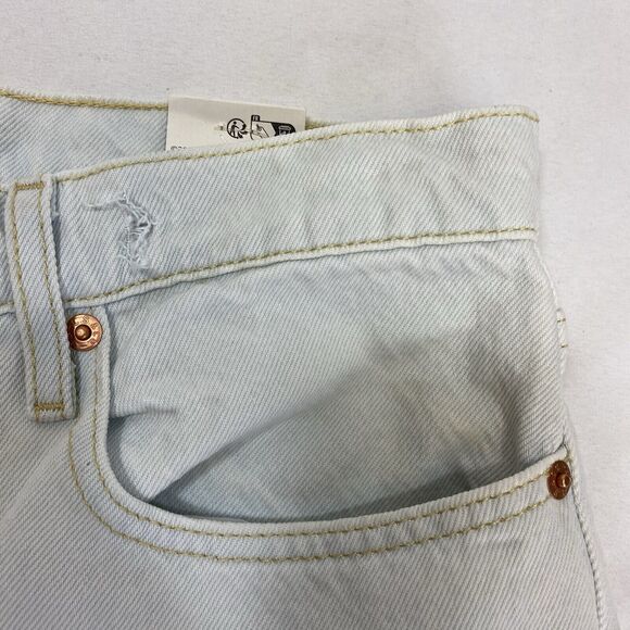 Levi’s Wedgie Straight High Rise Jeans Women 30x28 Blue Button Fly Preppy Denim - Picture 5 of 16